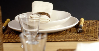 Tischset rechteckig Togo braun