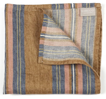 Libeco Serviette Olympia braun/marine/rosa/sand