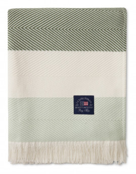 Lexington Decke Herriongbone Stripe Cotton grün/weiß/blau Lexington Decke Herriongbone Stripe Cotton grün/weiß/blau