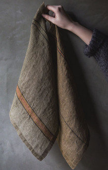 Libeco Serviette Marie Green Stripe