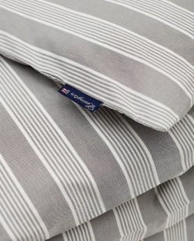 Lexington Bettwäsche-Set Pin Point Oxford Streifen grau/weiß
