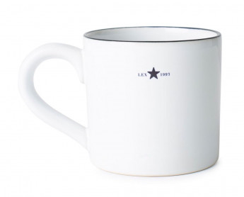 Lexington Becher Stoneware weiß/blau 4er-Set Lexington Becher Stoneware weiß/blau 4er-Set