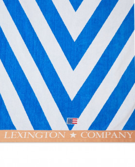 Lexington Strandtuch Raute blau/weiß/beige
